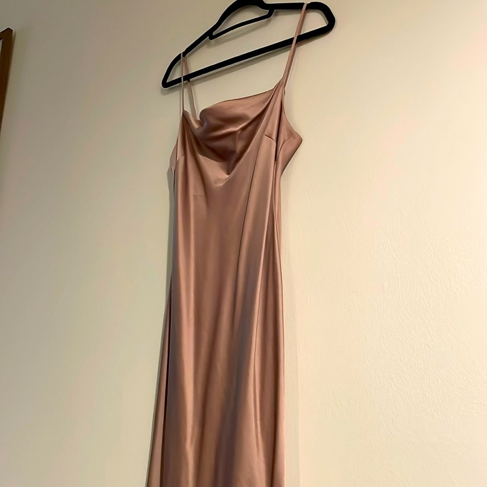 Pale Rose Gold Silk Dress